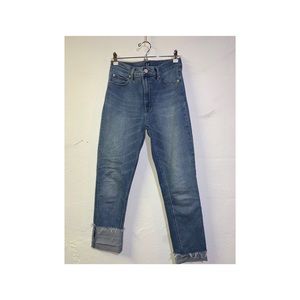 High rise cigarette denim